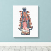 Virgin Virgin Mary Our Lady of Guadalupe schilderi Canvas Afdruk (Insitu (Houten vloer))
