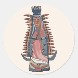 Virgin Virgin Mary Our Lady of Guadalupe schilderi Ronde Sticker