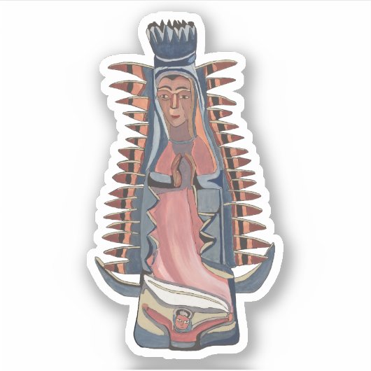 Virgin Virgin Mary Our Lady of Guadalupe schilderi Sticker (Voorkant)