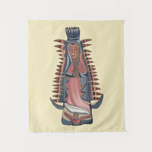 Virgin Virgin Mary Our Lady of Guadalupe schilderi Wandkleed (Voorkant)