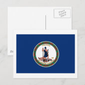 Virgina Flag Briefkaart (Voorkant / Achterkant)