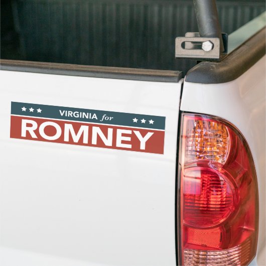 Virgina for Mitt Romney Ryan Bumpersticker (Op Truck)