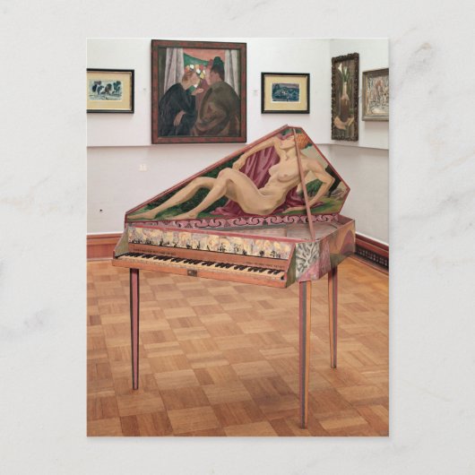 Virginals, geschilderd door Roger Fry Briefkaart (Voorkant)