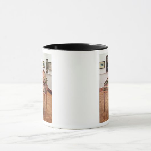 Virginals, geschilderd door Roger Fry Mok (Midden)