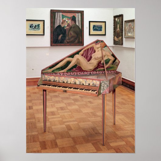 Virginals, geschilderd door Roger Fry Poster (Voorkant)