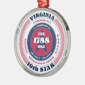 Virginia 10e staat kerstversiering metalen ornament (Links)