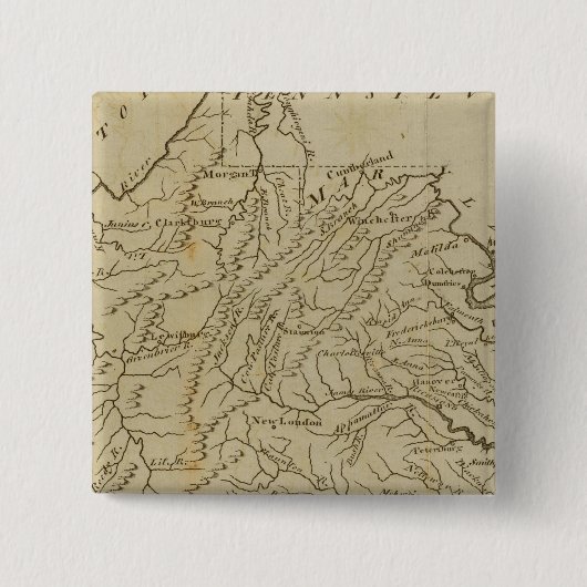 Virginia 12 vierkante button 5,1 cm (Voorkant)