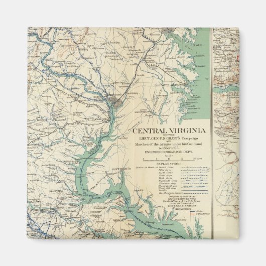 Virginia 18641865 magneet (Voorkant)
