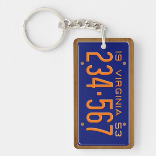 Virginia 1953  Bord Sleutelhanger (Voorkant)