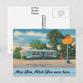 Virginia, 29 Diner, Fairfax Briefkaart (Voorkant / Achterkant)