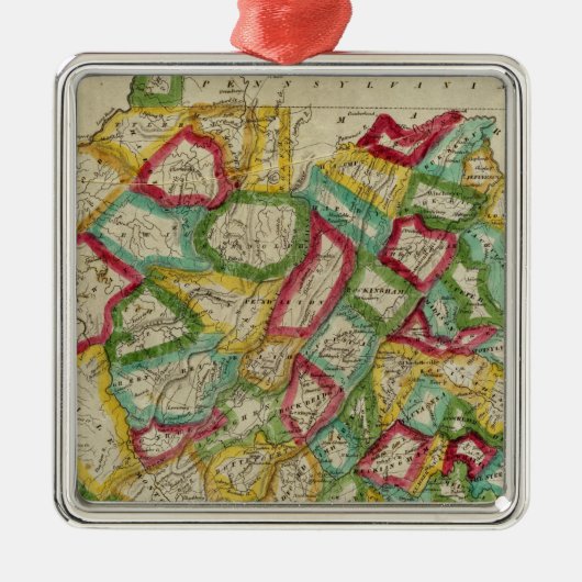 Virginia 3 metalen ornament (Voorkant)