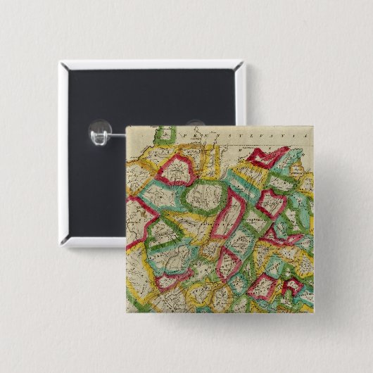 Virginia 3 vierkante button 5,1 cm (Voorkant /achterkant)