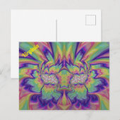 VIRGINIA ~ 3D Fractal Design Pattern ~ Multicolor Briefkaart (Voorkant / Achterkant)