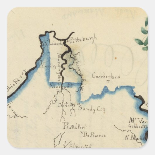 Virginia 5 vierkante sticker (Voorkant)