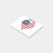 Virginia American Flag Heart Post-it® Notes (Schuin)