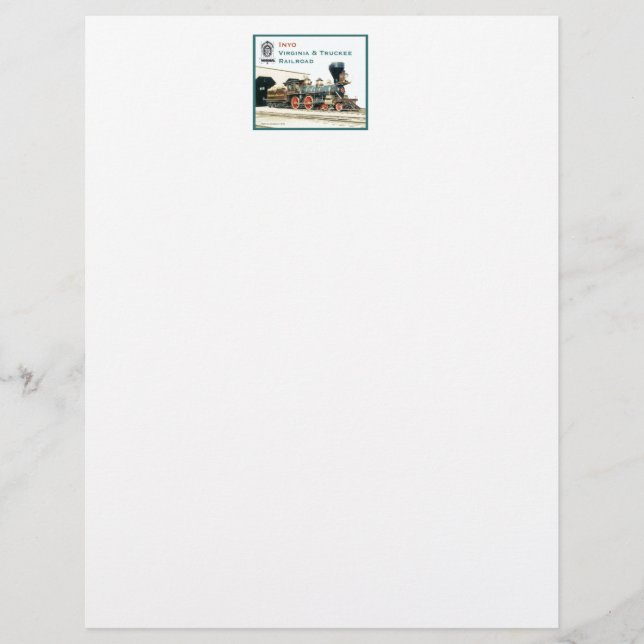 Virginia and Truckee Railroad letterhead - Inyo (Voorkant)
