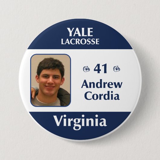 Virginia - Andrew Cordia Ronde Button 7,6 Cm (Voorkant)