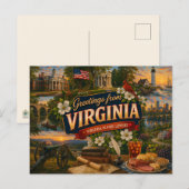 Virginia ansichtkaart briefkaart (Voorkant / Achterkant)