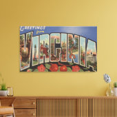 Virginia (appels/bloesems) - grote lettertjes canvas afdruk (Insitu (Woonkamer))