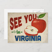 Virginia Apple - Vintage Travel Briefkaart (Voorkant / Achterkant)