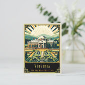 Virginia | Art. Deco Briefkaart (Staand voorkant)