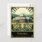 Virginia | Art. Deco Briefkaart (Voorkant / Achterkant)