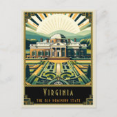 Virginia | Art. Deco Briefkaart (Voorkant)