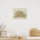 Virginia Atlas Map Poster (Keuken)
