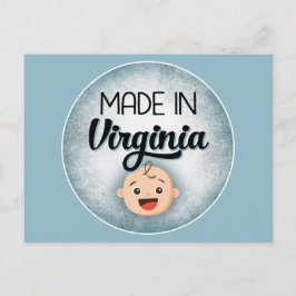 Virginia Baby Funny Blue New Boy Briefkaart