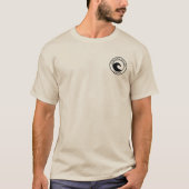 Virginia Beach Black Ocean Wave Circle Design T-shirt (Voorkant)