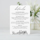 Virginia Beach bruiloft kleine verticale details Informatiekaartje (Staand voorkant)