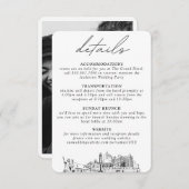 Virginia Beach bruiloft kleine verticale details Informatiekaartje (Voorkant / Achterkant)