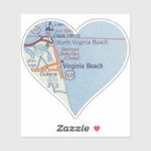 Virginia Beach Classic Map Sticker (Vel)