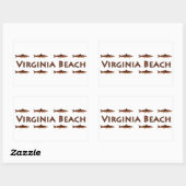 Virginia Beach Cobia Zoutwater Gevist Logo Rechthoekige Sticker (Vel)