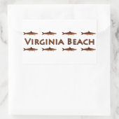 Virginia Beach Cobia Zoutwater Gevist Logo Rechthoekige Sticker (Tas)
