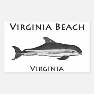 Virginia Beach (dolfijn logo) Rechthoekige Sticker