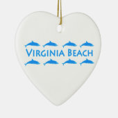 Virginia Beach Dolphins Logo Keramisch Ornament (Rechts)