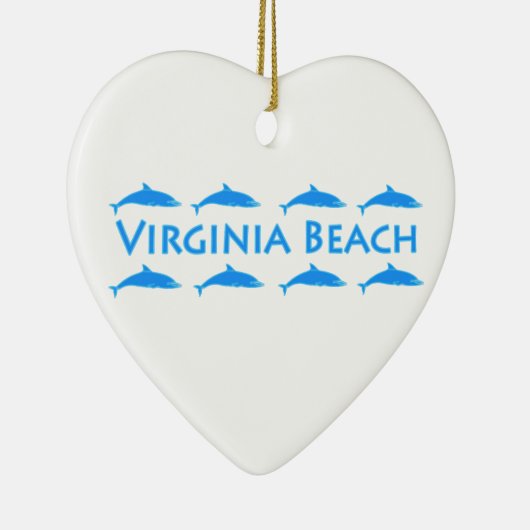 Virginia Beach Dolphins Logo Keramisch Ornament (Rechts)