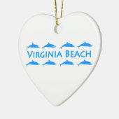 Virginia Beach Dolphins Logo Keramisch Ornament (Links)
