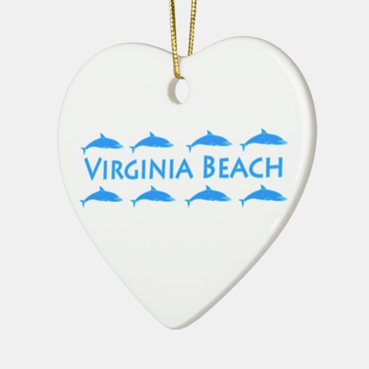 Virginia Beach Dolphins Logo Keramisch Ornament (Links)