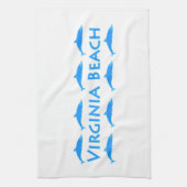 Virginia Beach Dolphins Logo Theedoek (Verticaal)
