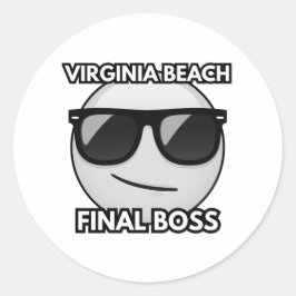 Virginia Beach Eindbaas Cool Emoji Sticker