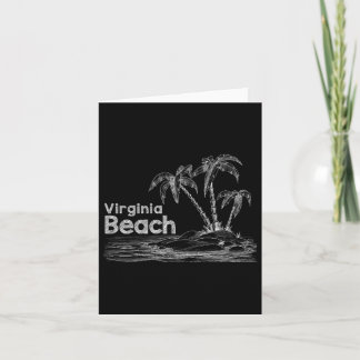 Virginia Beach Familie Vakantie T-shirt  Kaart
