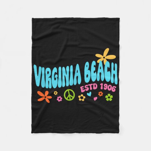 Virginia Beach Fleece Deken (Voorkant)