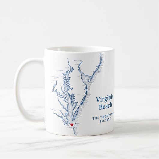 Virginia Beach Gift Koffiemok (Links)