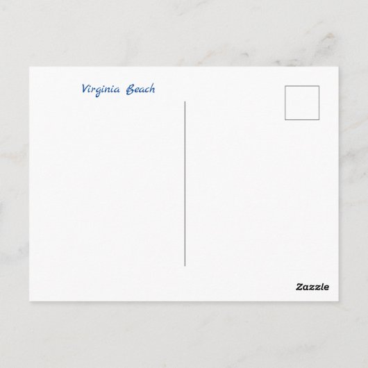 Virginia Beach in Virginia Briefkaart (Achterkant)