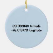 Virginia Beach Keramisch Ornament (Achterkant)