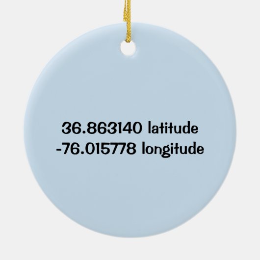 Virginia Beach Keramisch Ornament (Achterkant)