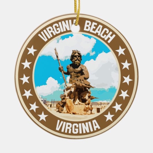 Virginia Beach Keramisch Ornament (Voorkant)