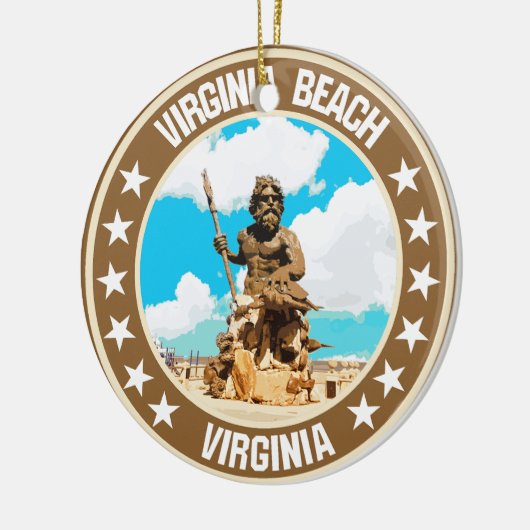 Virginia Beach Keramisch Ornament (Links)